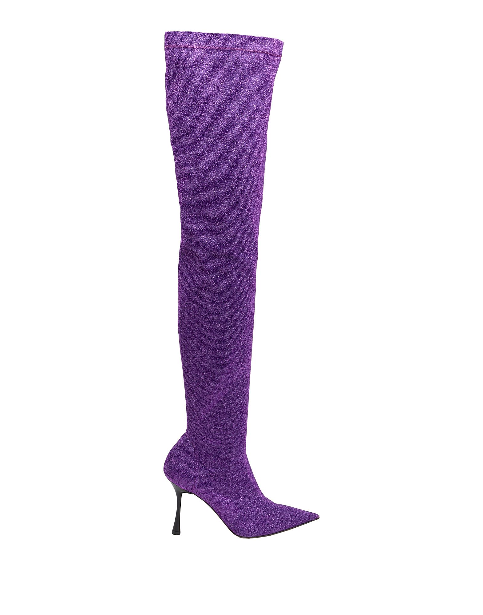8 By Yoox Knee Boots In Purple