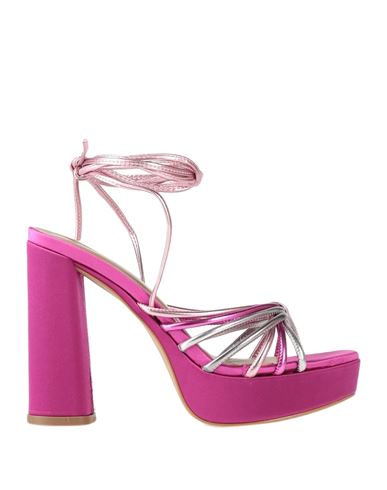 Giancarlo Paoli Woman Sandals Fuchsia Size 10 Textile Fibers In Pink