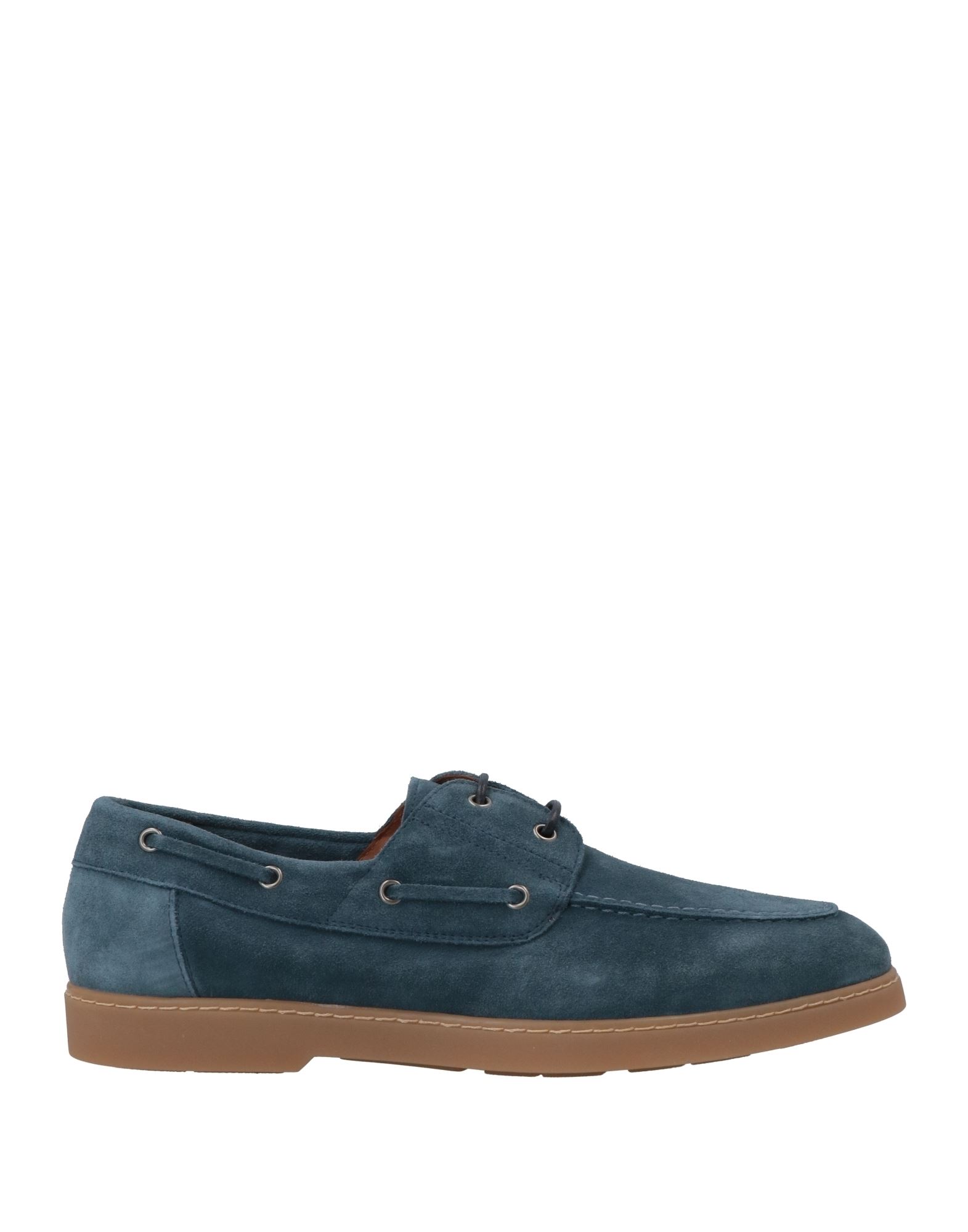 Doucal's Man Loafers Slate Blue Size 11 Calfskin