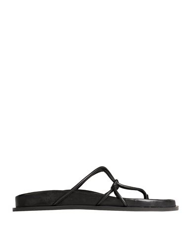 A.emery A. Emery Woman Toe Strap Sandals Black Size 10 Soft Leather