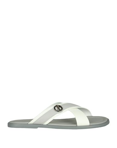 Giorgio Armani Man Sandals White Size 9 Calfskin