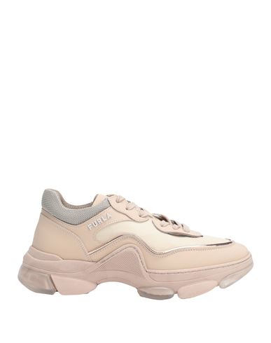 Furla Woman Sneakers Blush Size 7 Soft Leather, Polyamide, Polyurethane, Pvc - Polyvinyl Chloride In Pink