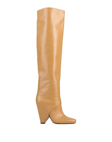 Shop Balmain Woman Boot Camel Size 8 Calfskin In Beige