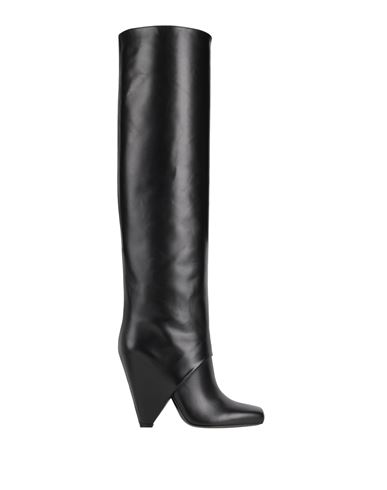 Balmain Woman Knee Boots Black Size 6 Calfskin