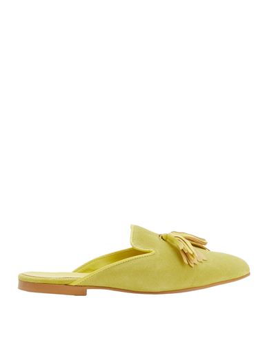8 By Yoox Suede Tassel Mules Woman Mules & Clogs Yellow Size 8 Calfskin