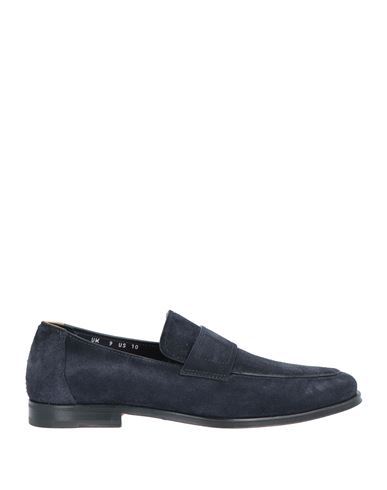 Santoni Man Loafers Navy Blue Size 7.5 Soft Leather