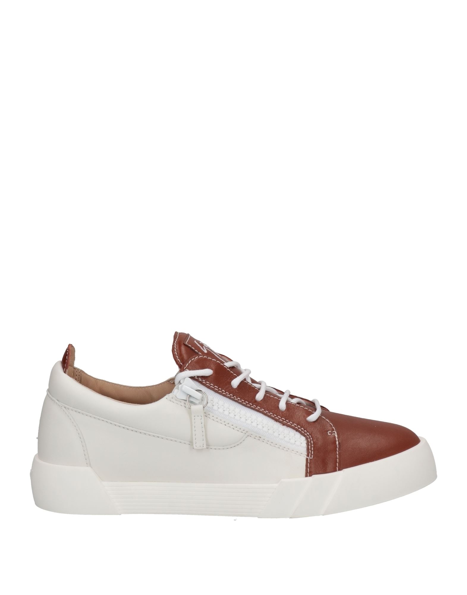 Shop Giuseppe Zanotti Man Sneakers Brown Size 9 Soft Leather