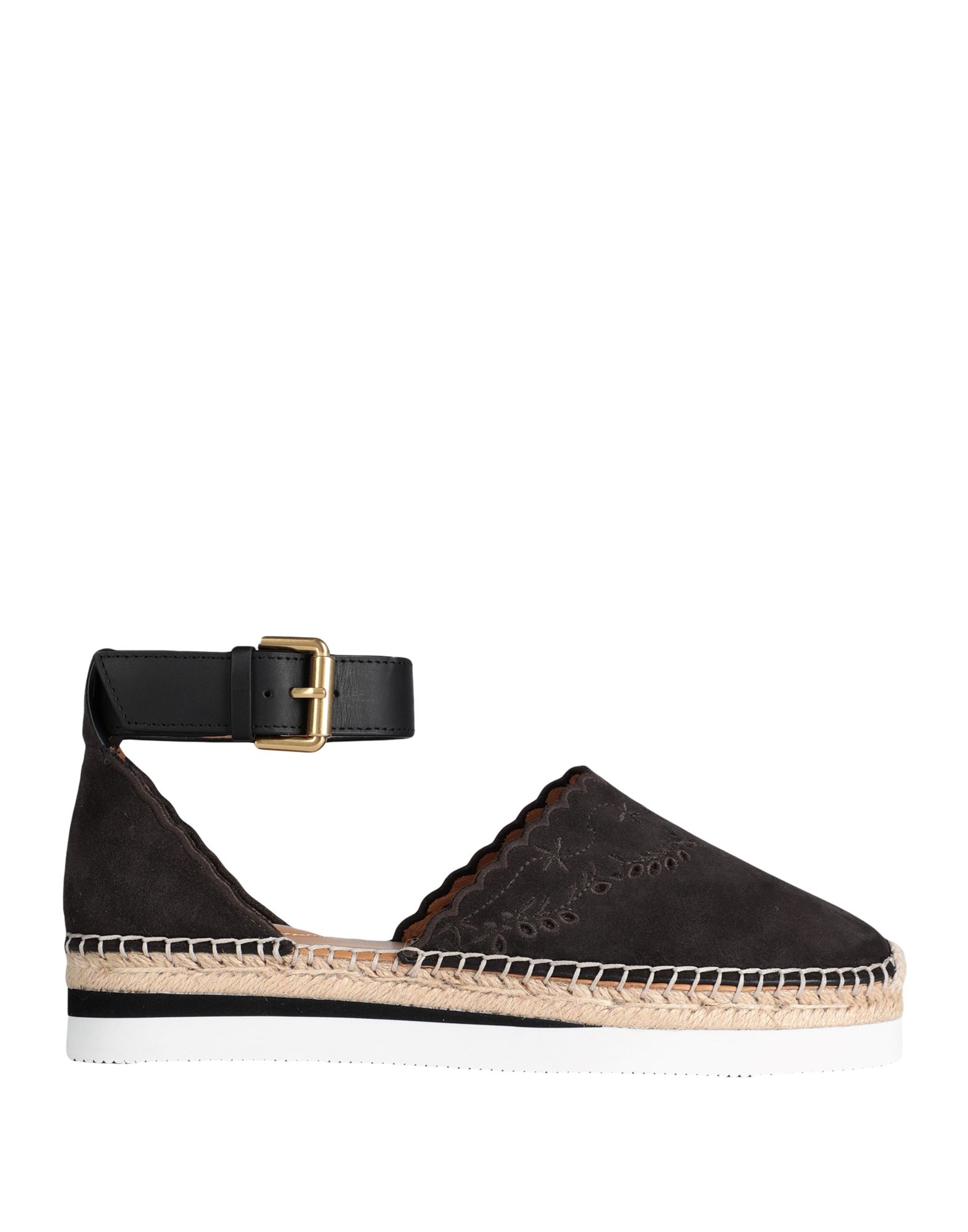 See By Chloé Woman Espadrilles Dark Brown Size 7 Soft Leather