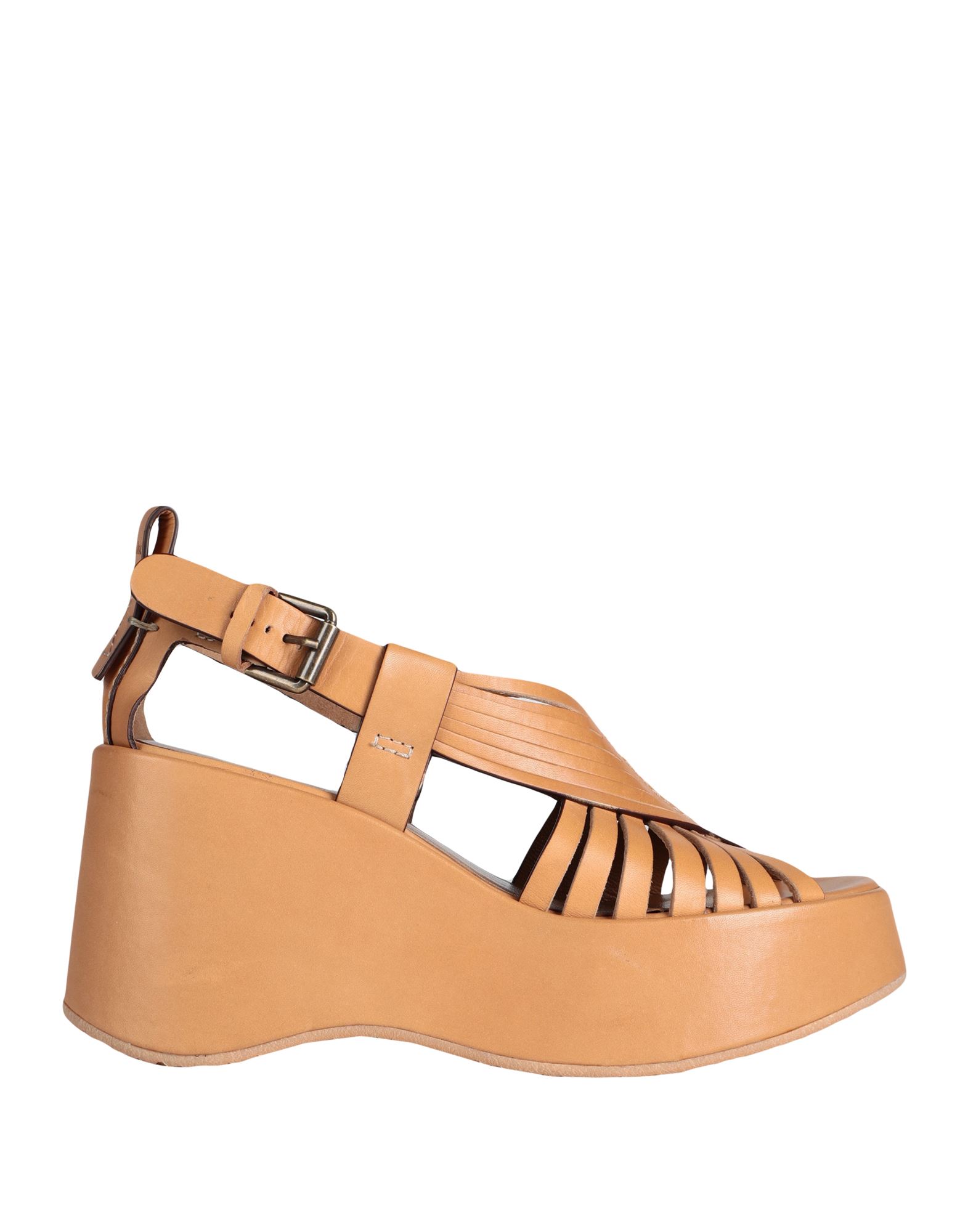 See By Chloé Woman Sandals Tan Size 8 Calfskin In Brown