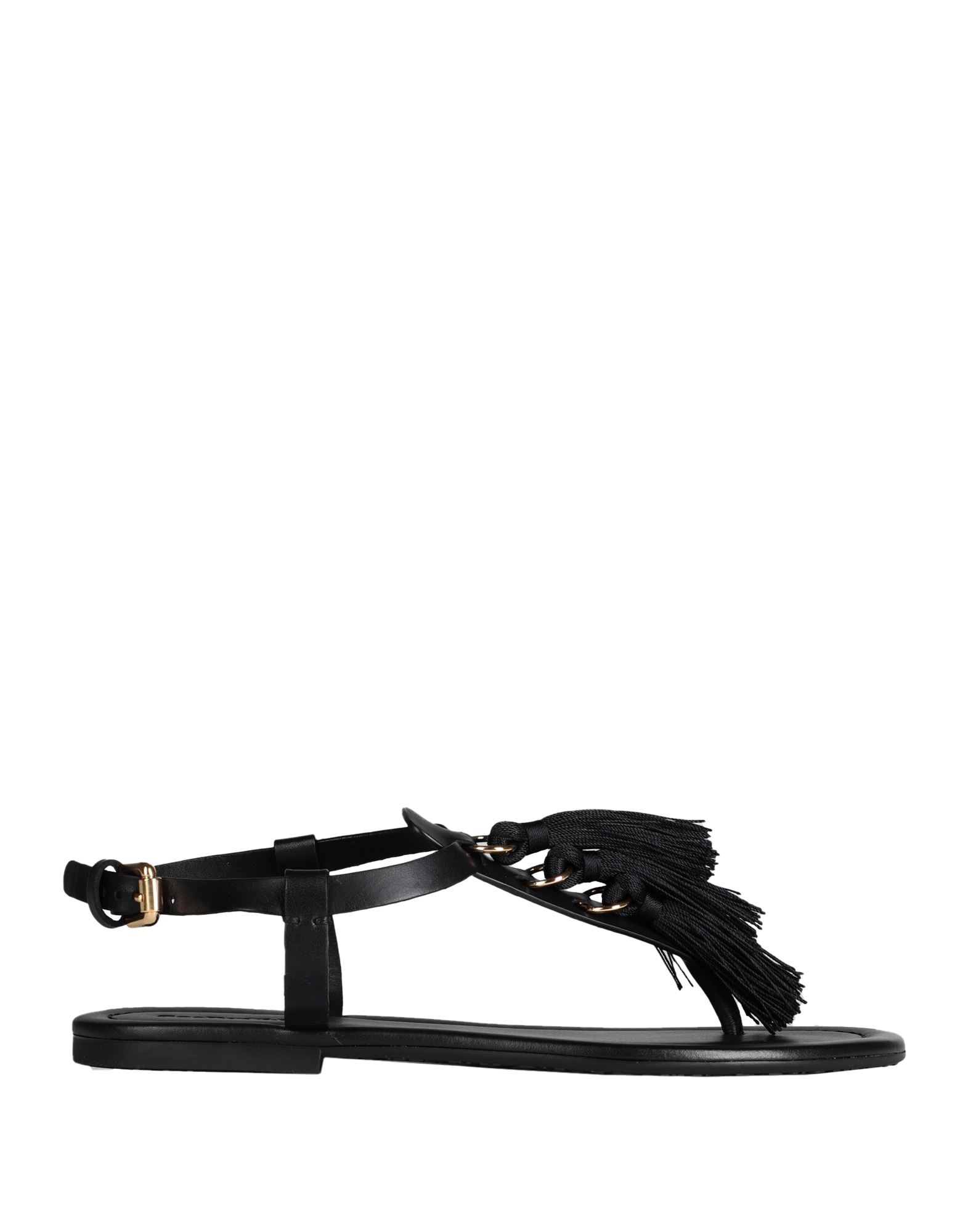 See By Chloé Woman Thong Sandal Black Size 8 Calfskin