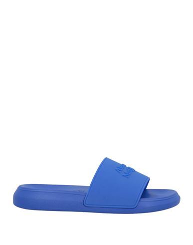 Alexander Mcqueen Woman Sandals Blue Size 9.5 Rubber