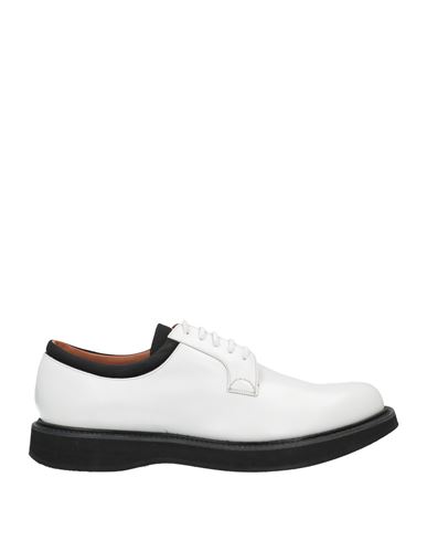 Church's Man Lace-up Shoes White Size 7 Calfskin, Technical Fibers
