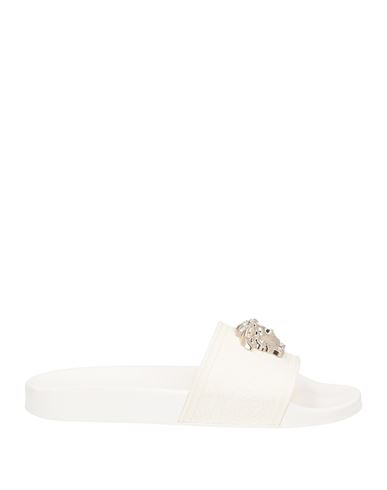 Versace Woman Sandals Cream Size 10 Plastic In White