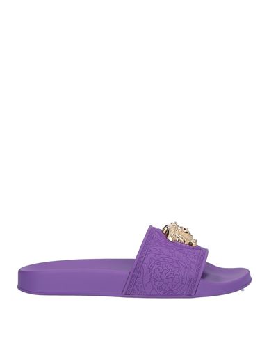 Versace Woman Sandals Purple Size 12 Plastic