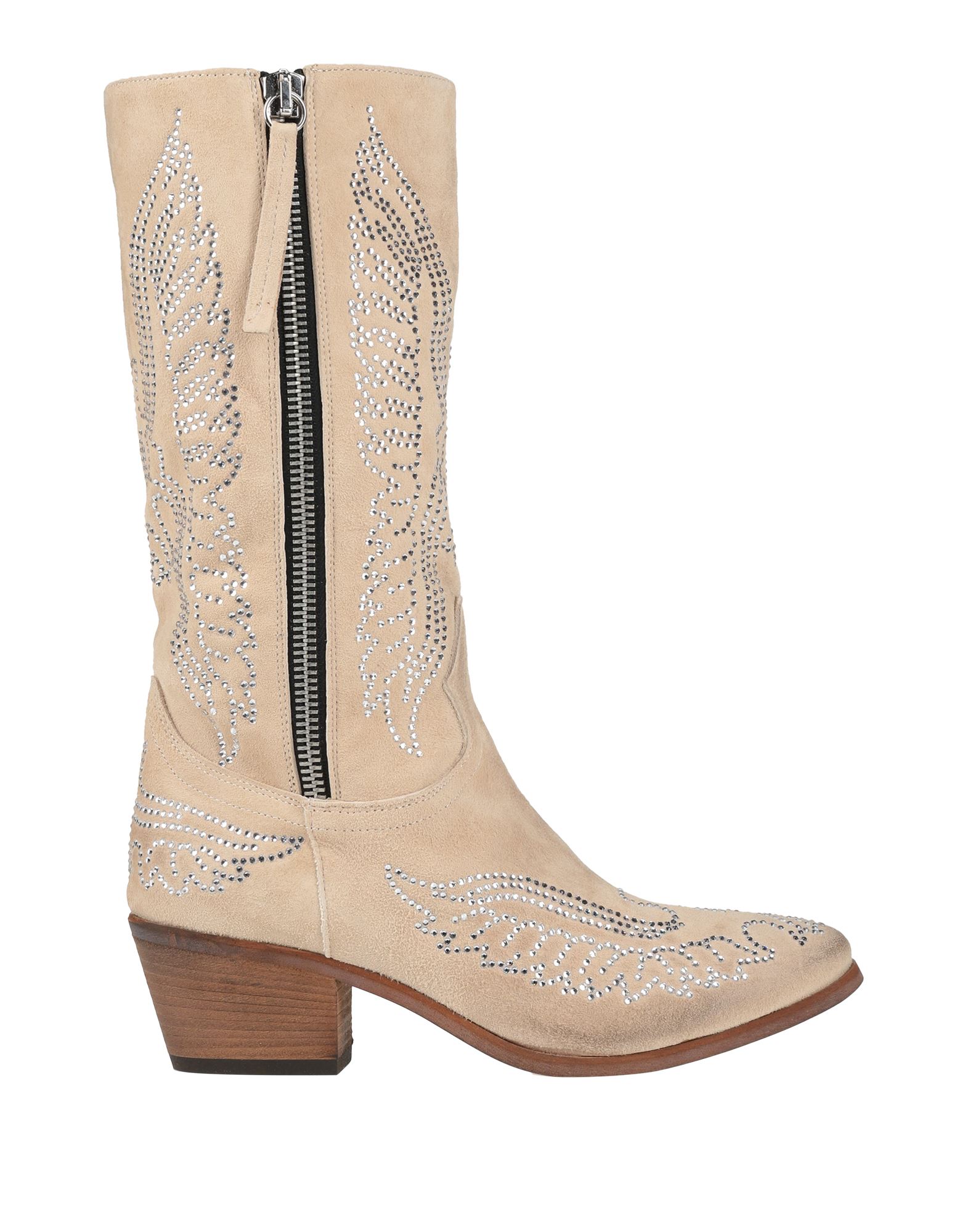 Je T'aime Woman Boot Beige Size 6 Leather