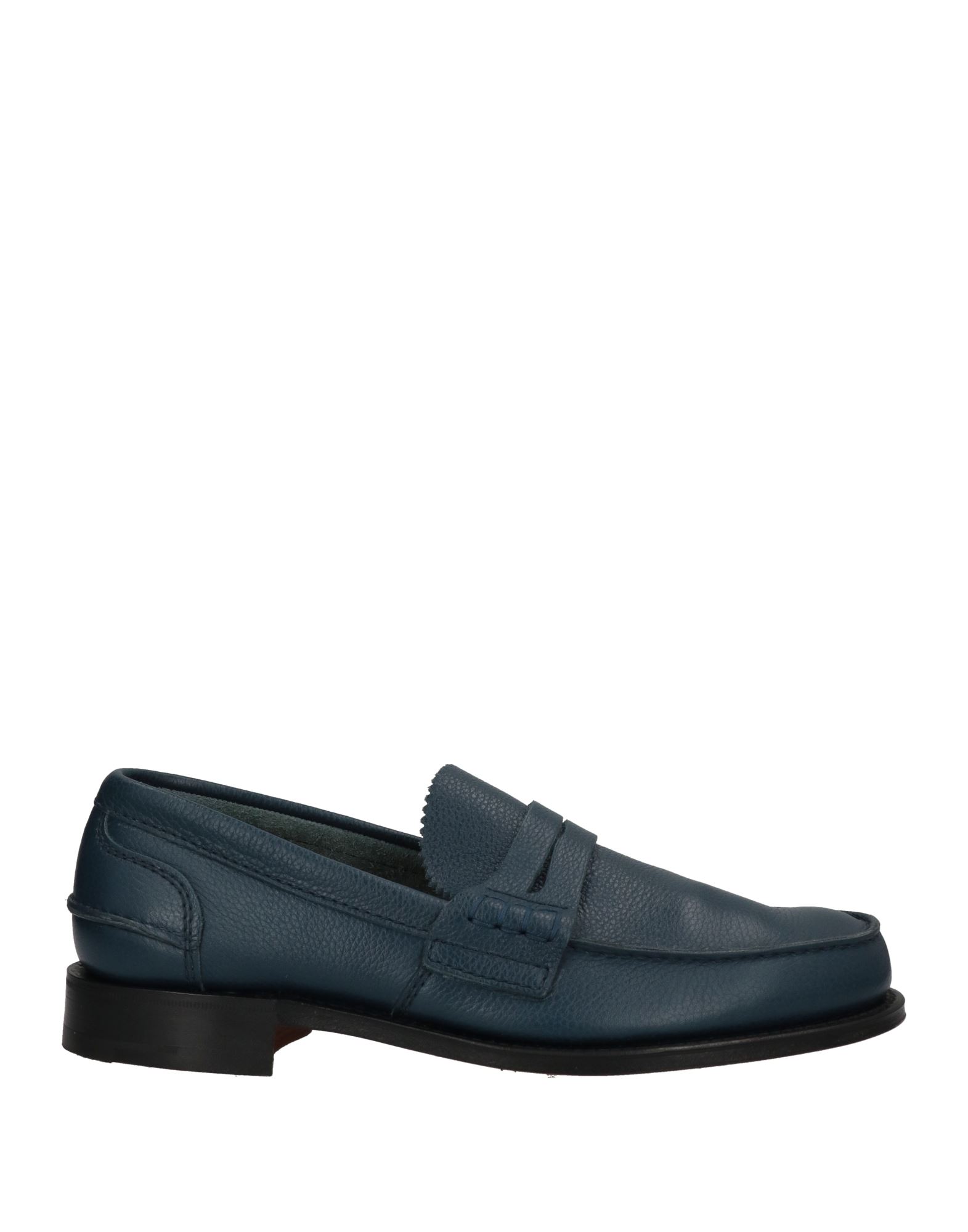 Church's Man Loafers Slate Blue Size 11.5 Soft Leather In Navy Blue