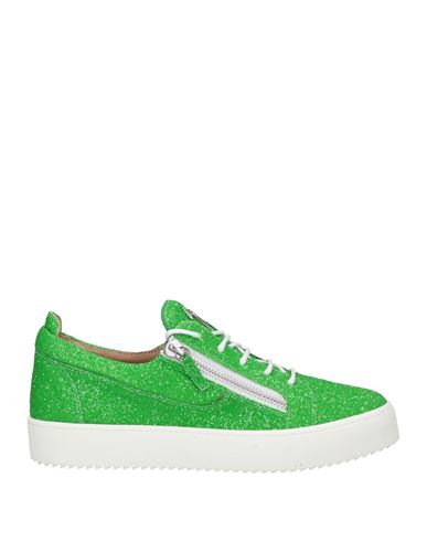 Giuseppe Zanotti Man Sneakers Green Size 12.5 Textile Fibers