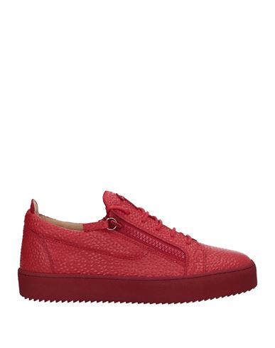 Giuseppe Zanotti Man Sneakers Red Size 12 Soft Leather