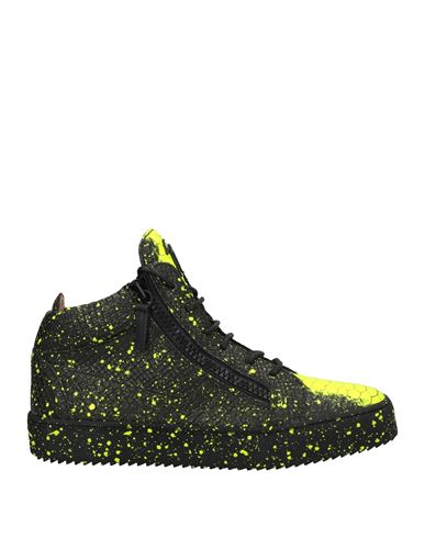 Giuseppe Zanotti Man Sneakers Yellow Size 12 Soft Leather