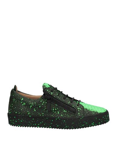 Giuseppe Zanotti Man Sneakers Green Size 12.5 Soft Leather