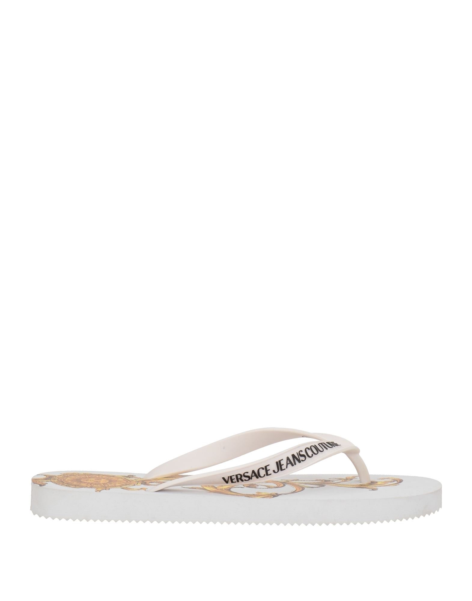 Versace Jeans Couture Toe Strap Sandals In White