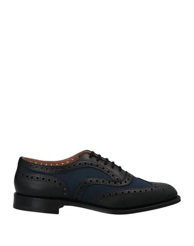 Church's Man Lace-up Shoes Black Size 8.5 Leather, Textile Fibers