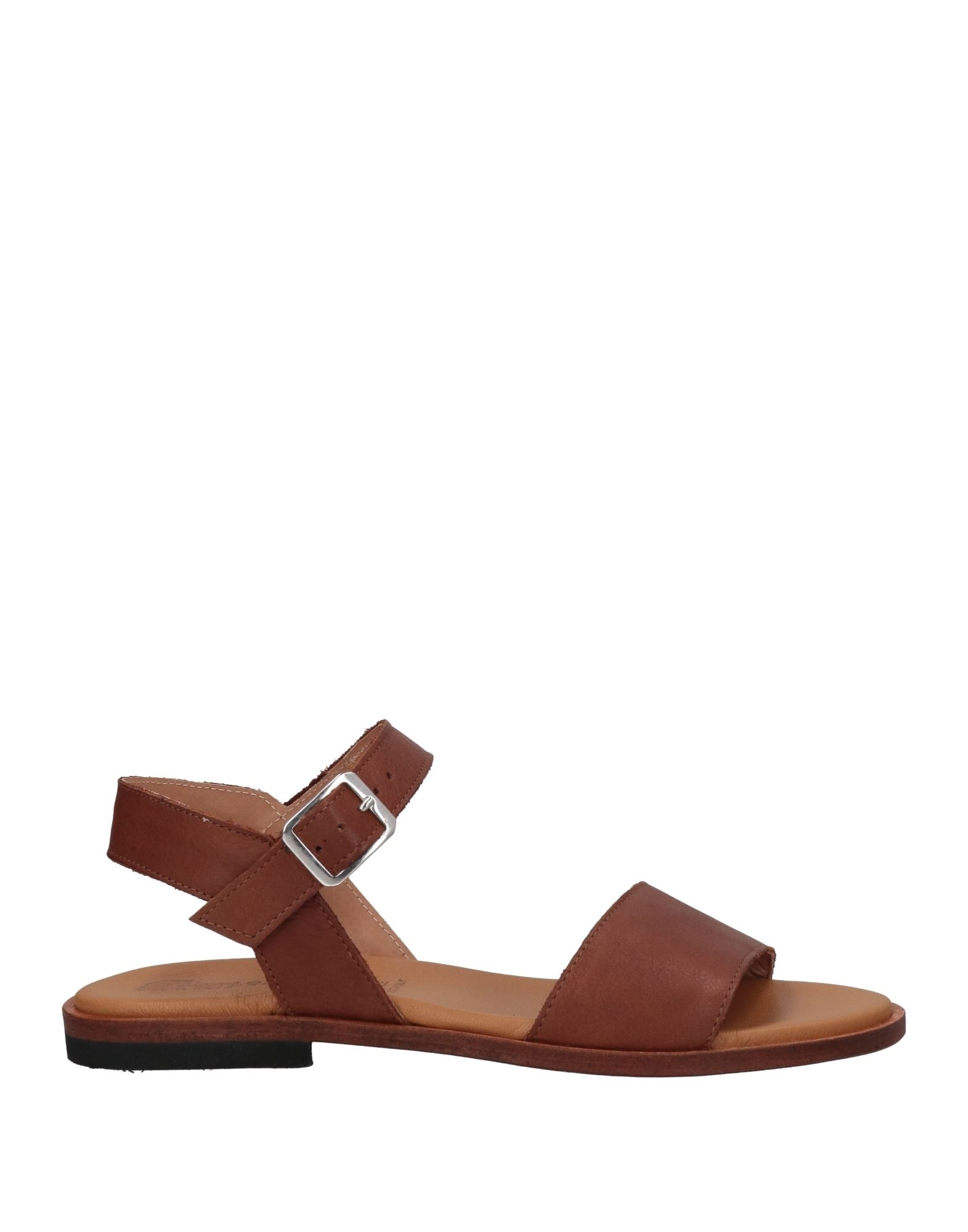 Piampiani Woman Sandals Tan Size 11 Soft Leather In Brown