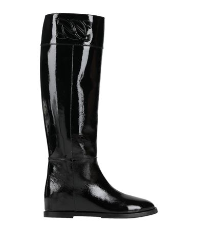 Casadei Woman Knee Boots Black Size 11 Soft Leather