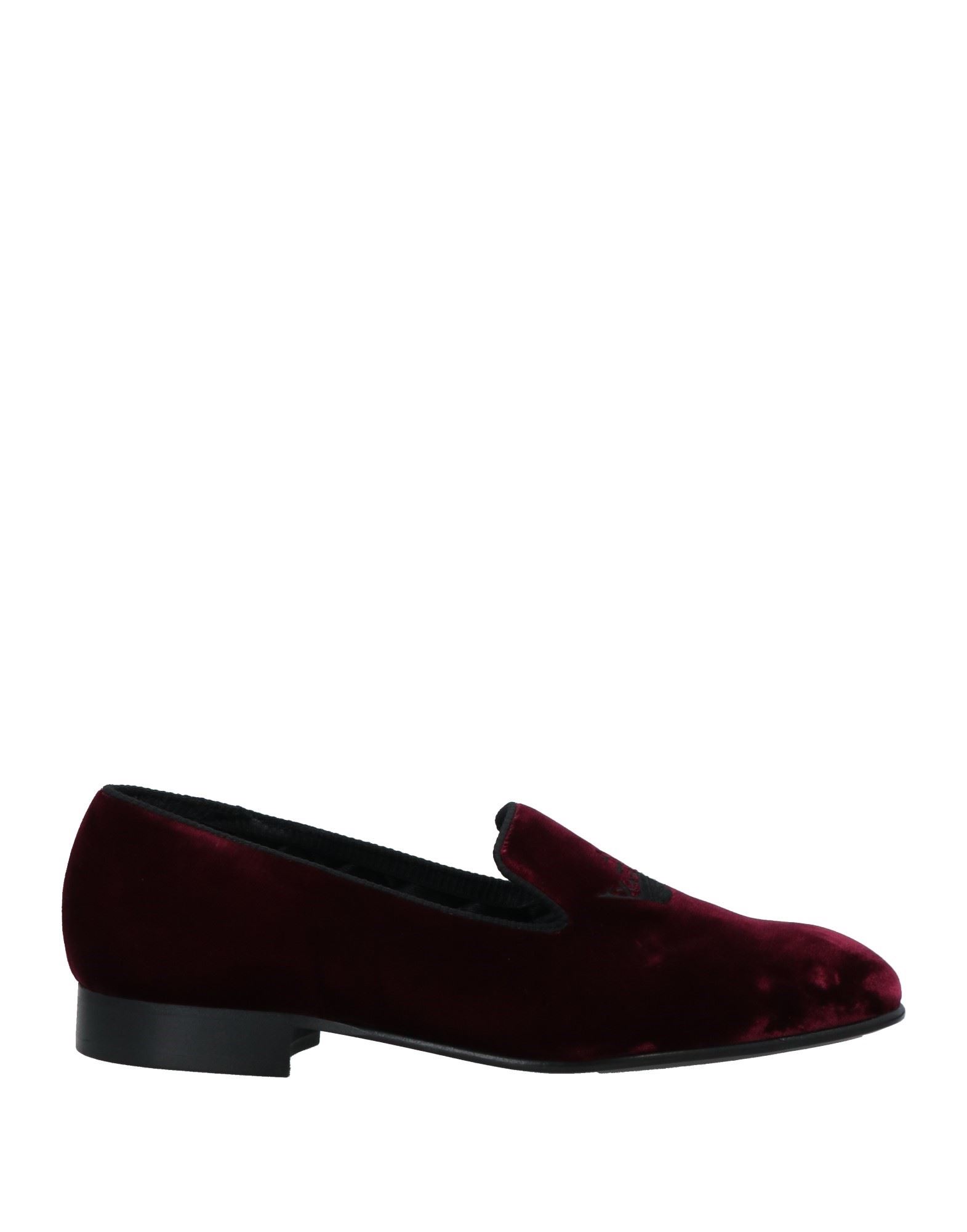 Church's Man Loafers Burgundy Size 7.5 Textile Fibers In Red