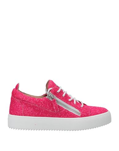 Giuseppe Zanotti Woman Sneakers Fuchsia Size 10 Textile Fibers In Pink
