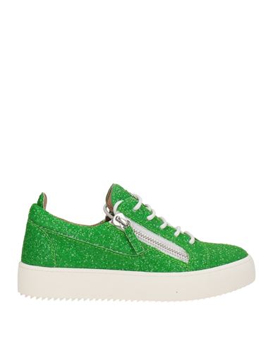 Giuseppe Zanotti Woman Sneakers Green Size 10 Textile Fibers