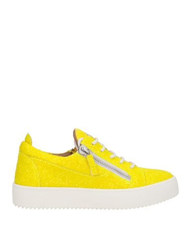 Giuseppe Zanotti Woman Sneakers Yellow Size 12 Textile Fibers