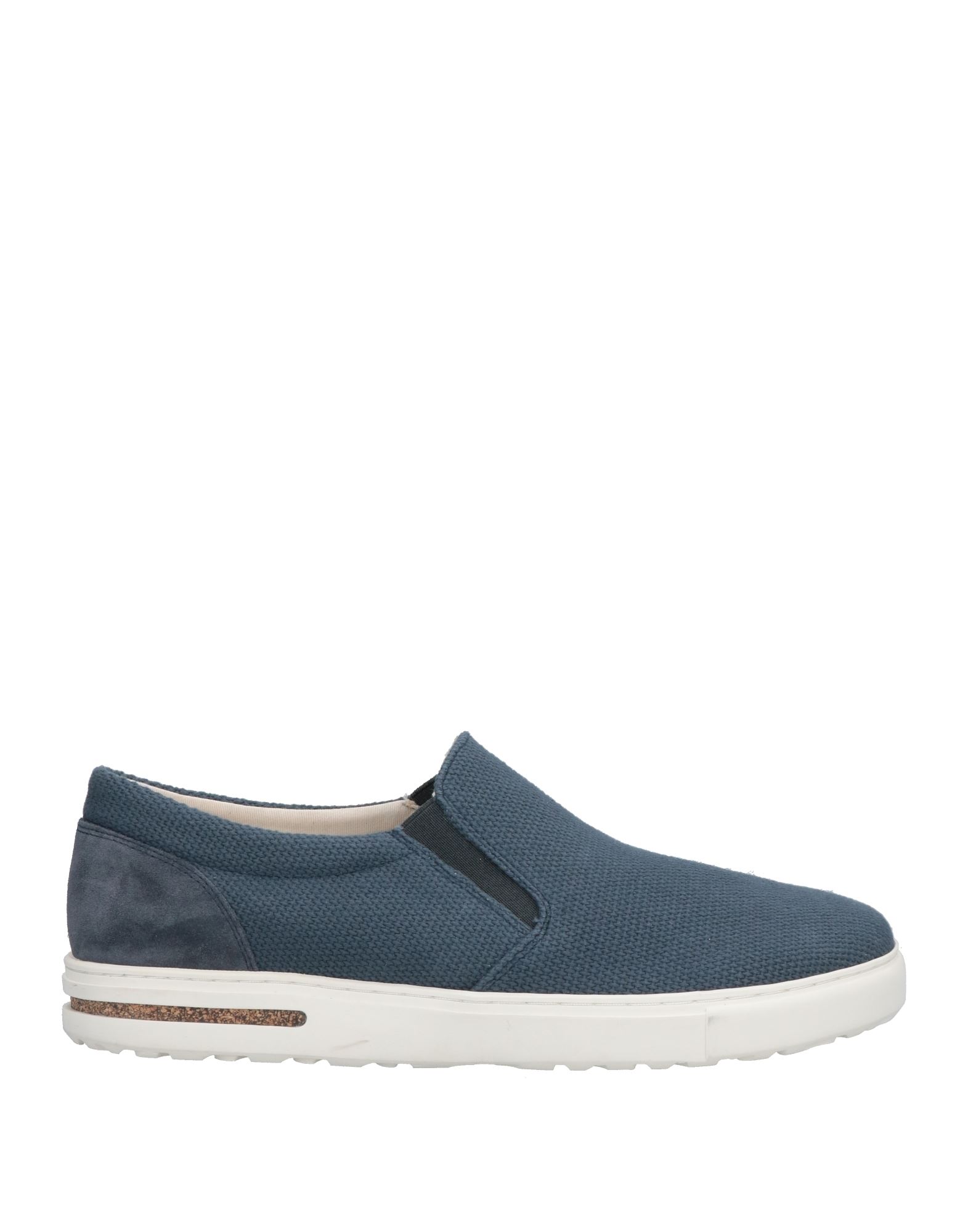 Shop Birkenstock Man Sneakers Navy Blue Size 5 Soft Leather, Textile Fibers