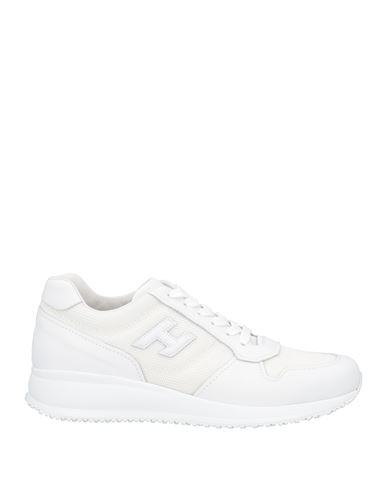 Hogan Man Sneakers White Size 11.5 Leather, Textile Fibers In White