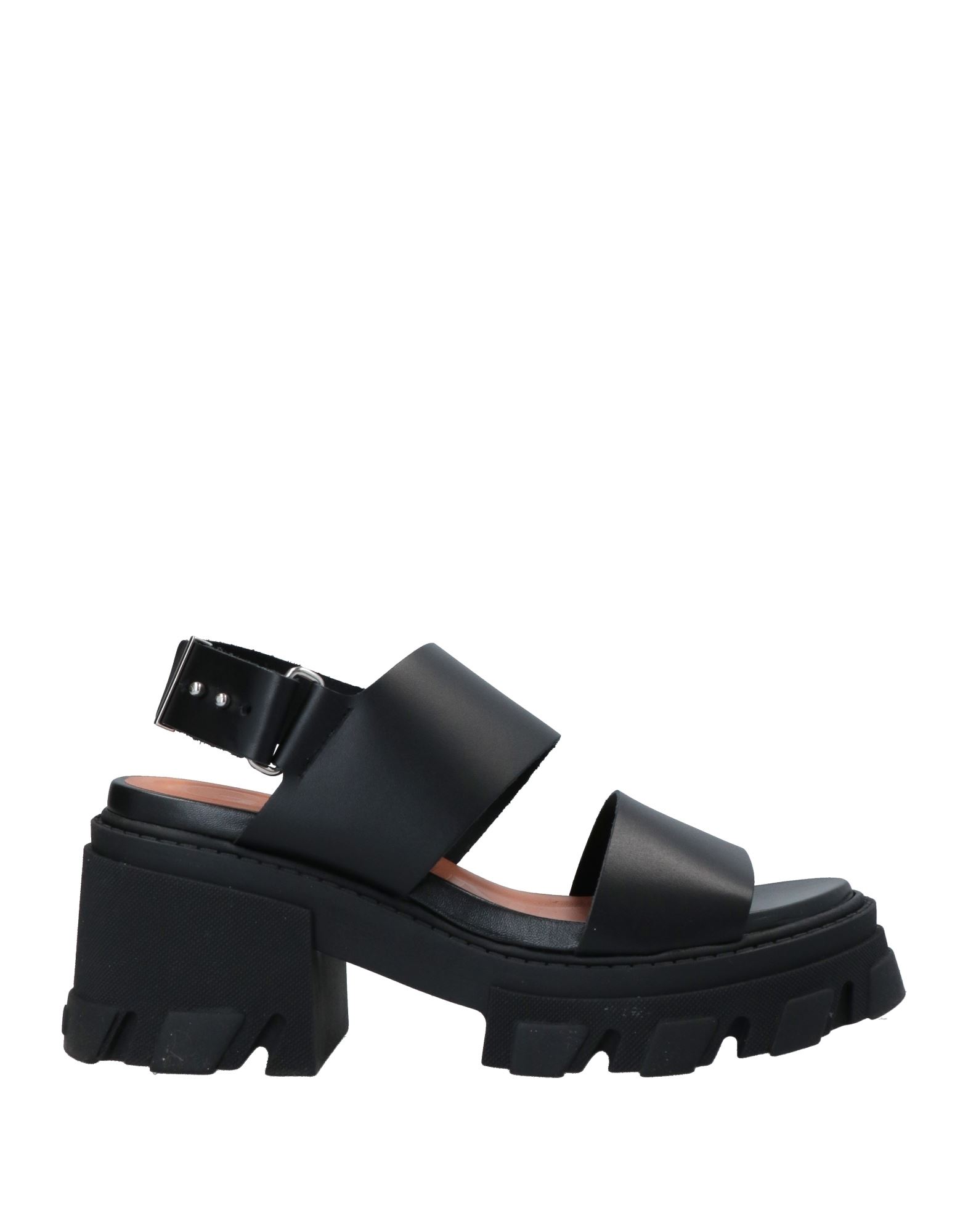 Shop Ganni Woman Sandals Black Size 8 Soft Leather