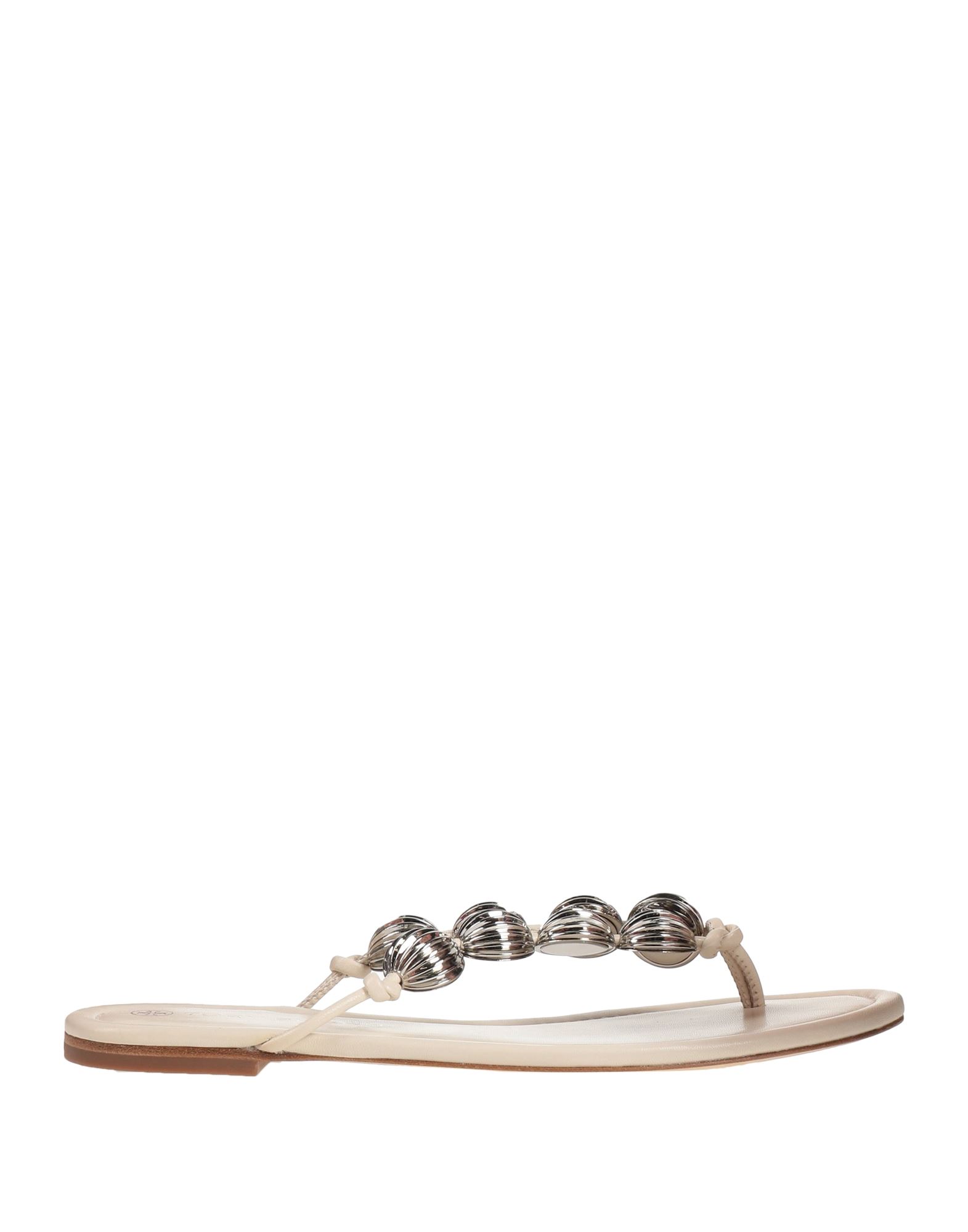 Tory Burch Toe Strap Sandals In Off White