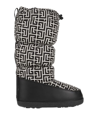 Balmain Woman Knee Boots Black Size 5-7 Textile Fibers
