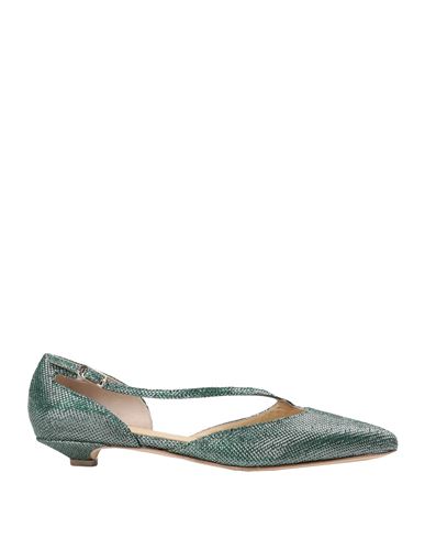 L'arianna Woman Ballet Flats Emerald Green Size 7 Synthetic Fibers, Soft Leather