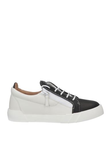 Giuseppe Zanotti Man Sneakers White Size 7 Soft Leather In Black