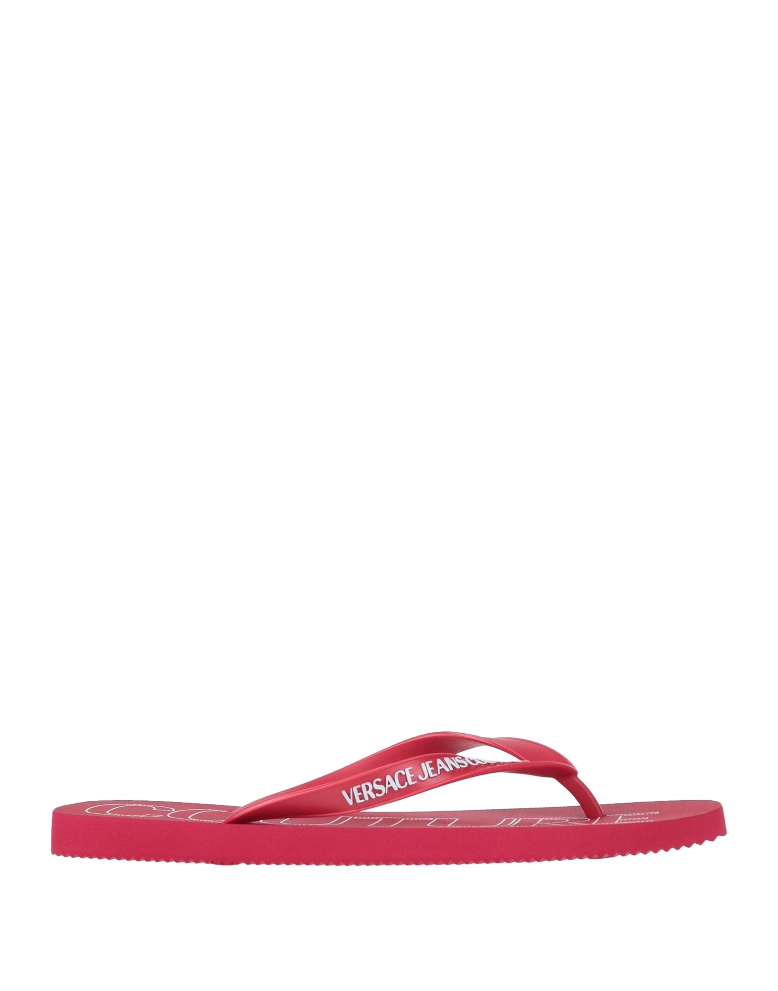 Versace Jeans Couture Toe Strap Sandals In Red