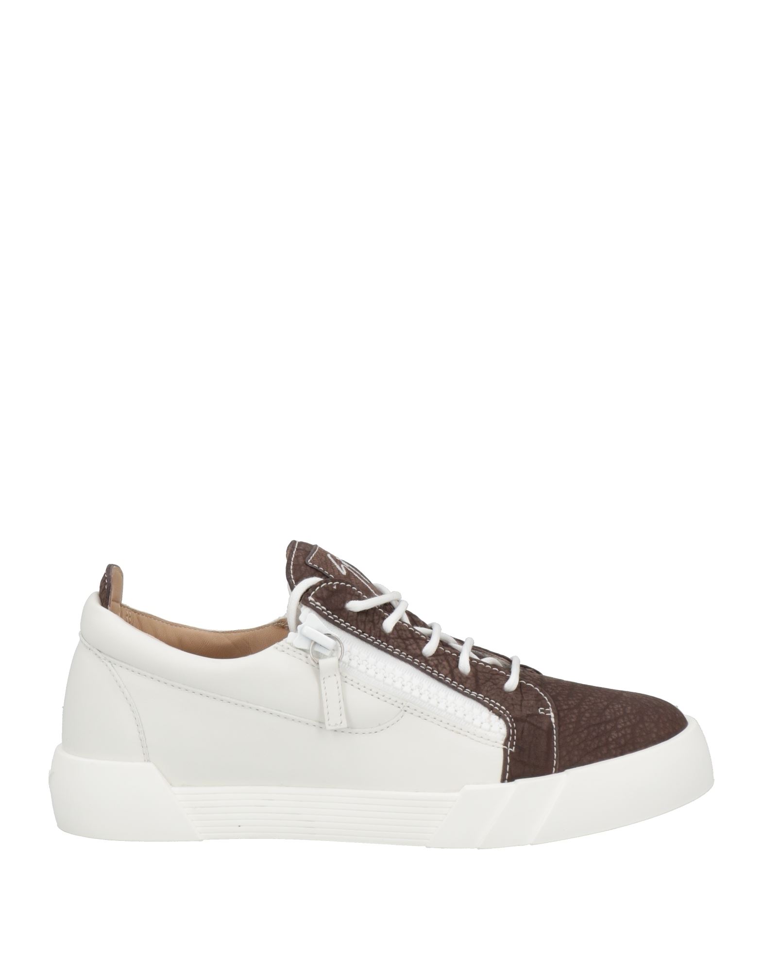 Shop Giuseppe Zanotti Man Sneakers Dark Brown Size 9 Soft Leather