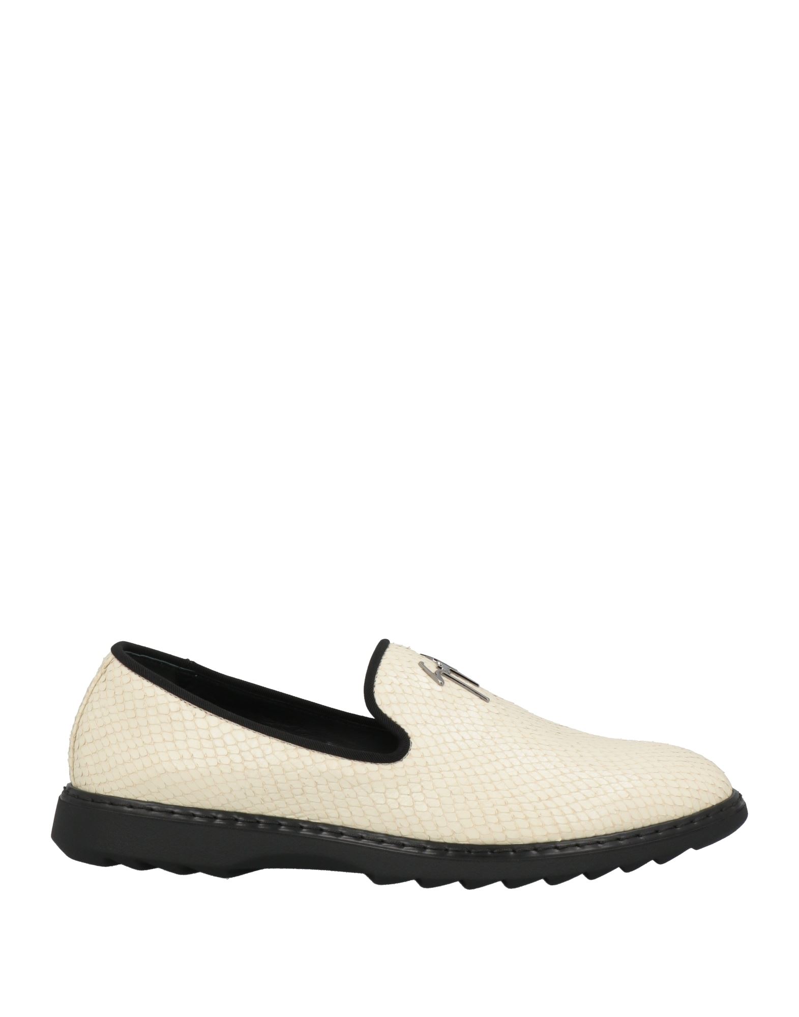 Shop Giuseppe Zanotti Man Loafers Ivory Size 9 Soft Leather In White