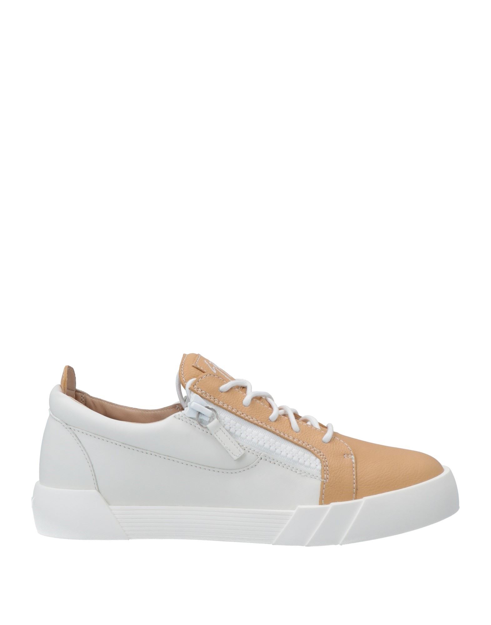Giuseppe Zanotti Man Sneakers Camel Size 14 Soft Leather In Beige