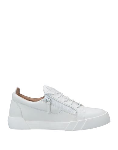 Giuseppe Zanotti Man Sneakers White Size 14 Soft Leather