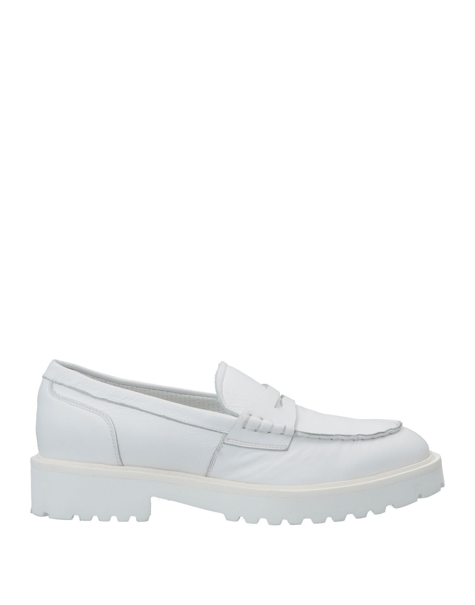 Doucal's Woman Loafers White Size 10.5 Soft Leather
