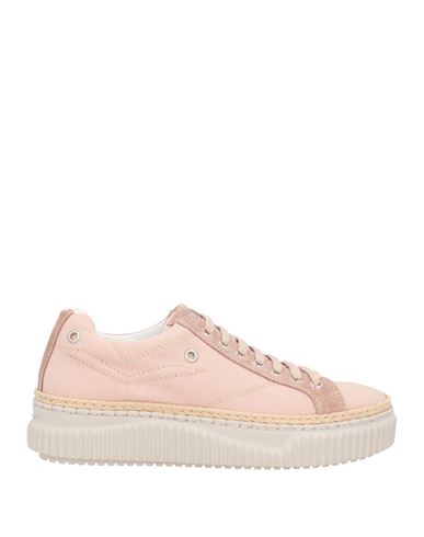 Voile Blanche Woman Sneakers Pastel Pink Size 7 Cotton, Soft Leather