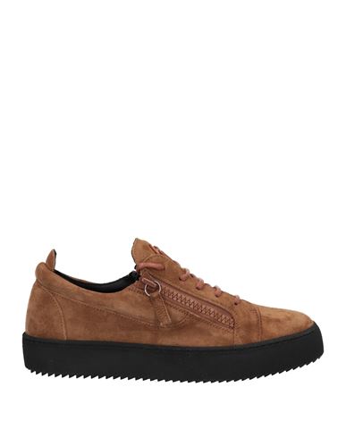 Giuseppe Zanotti Man Sneakers Brown Size 11 Soft Leather