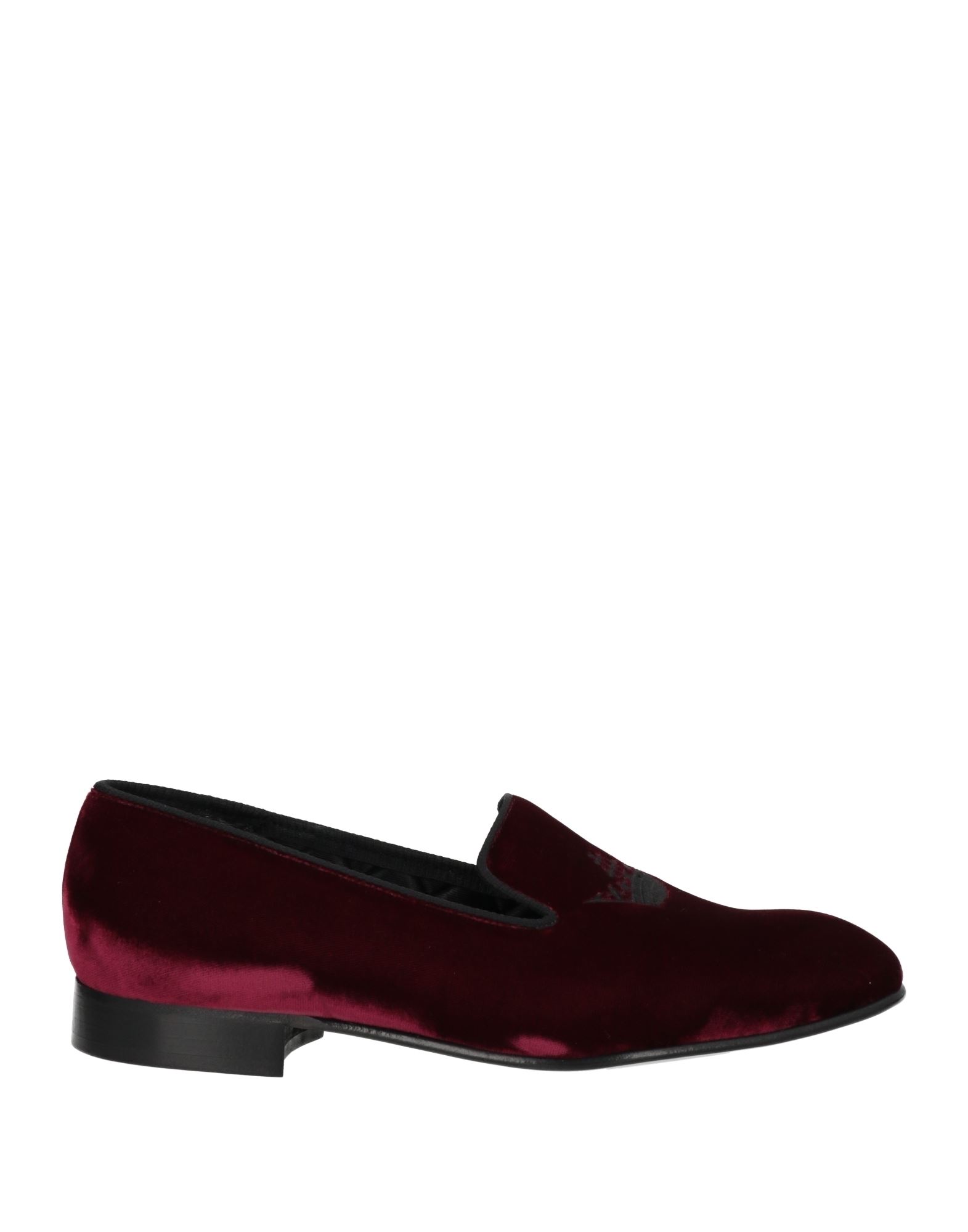 Church's Man Loafers Burgundy Size 8.5 Textile Fibers In Red