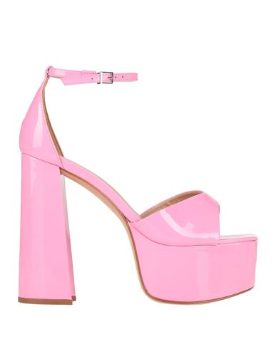 SCHUTZ SCHUTZ WOMAN SANDALS PINK SIZE 5.5 SOFT LEATHER 