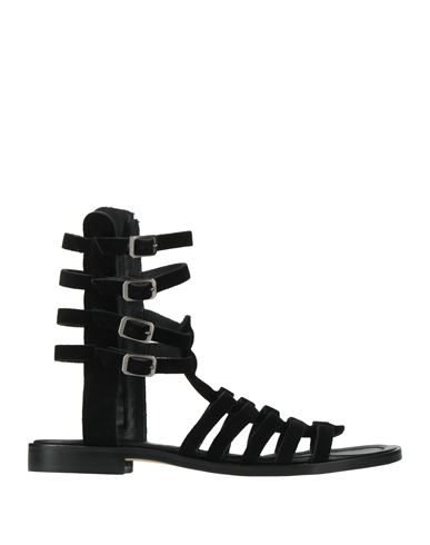 Dondup Woman Sandals Black Size 7 Soft Leather In Black
